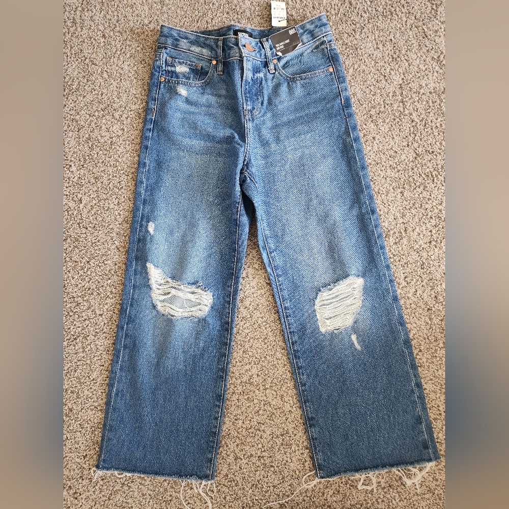 Womens Express 90's ankle boot mid rise jeans size 00 short